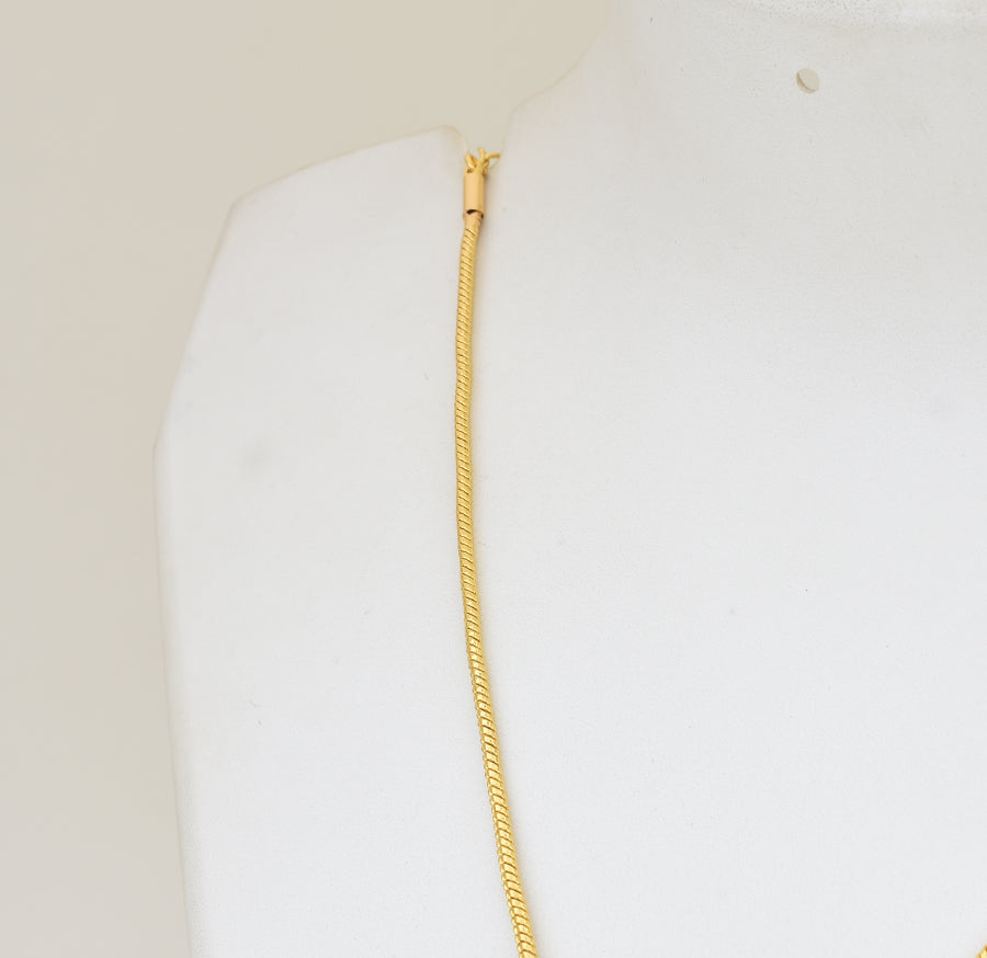 Magenta Krishna Radha Locket with Chain - Y021305