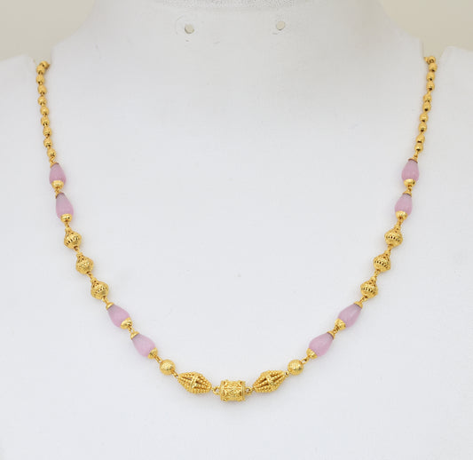 Pale Pink Fringe Necklace - Y041357