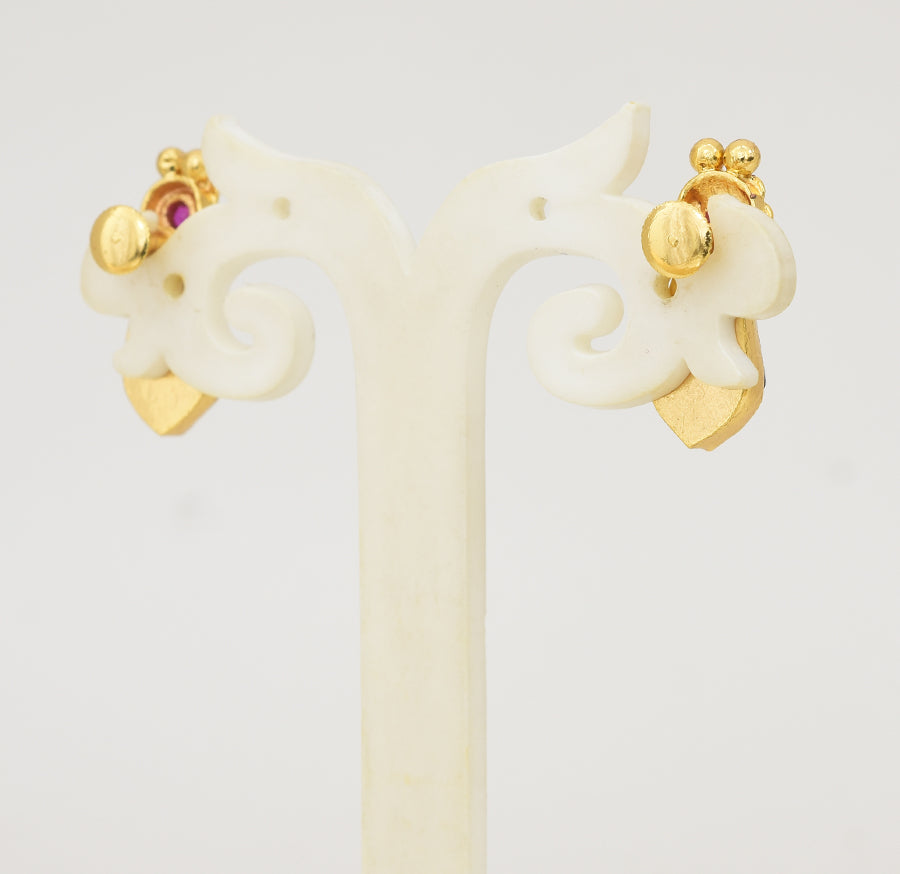 Signature Green 40 Nagapadam Necklace with Stud - Y061366