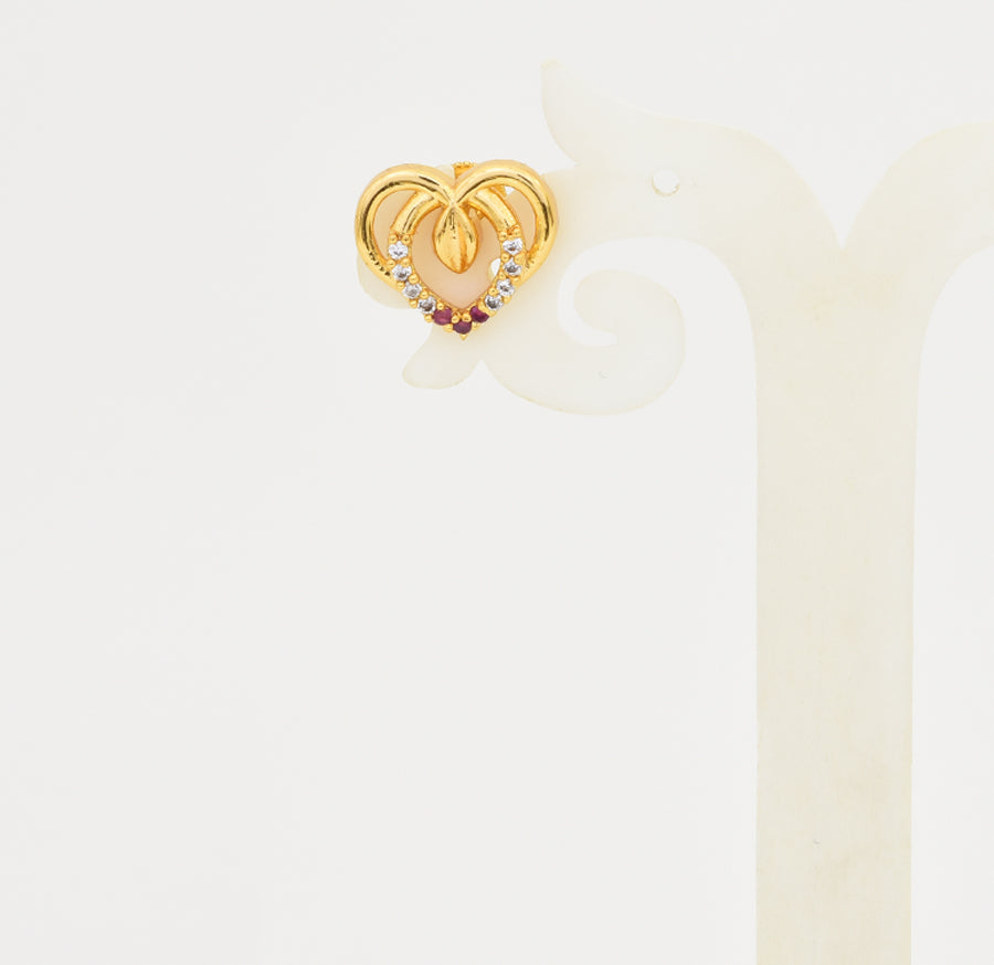 White Magenta Adorn Stud - X061203