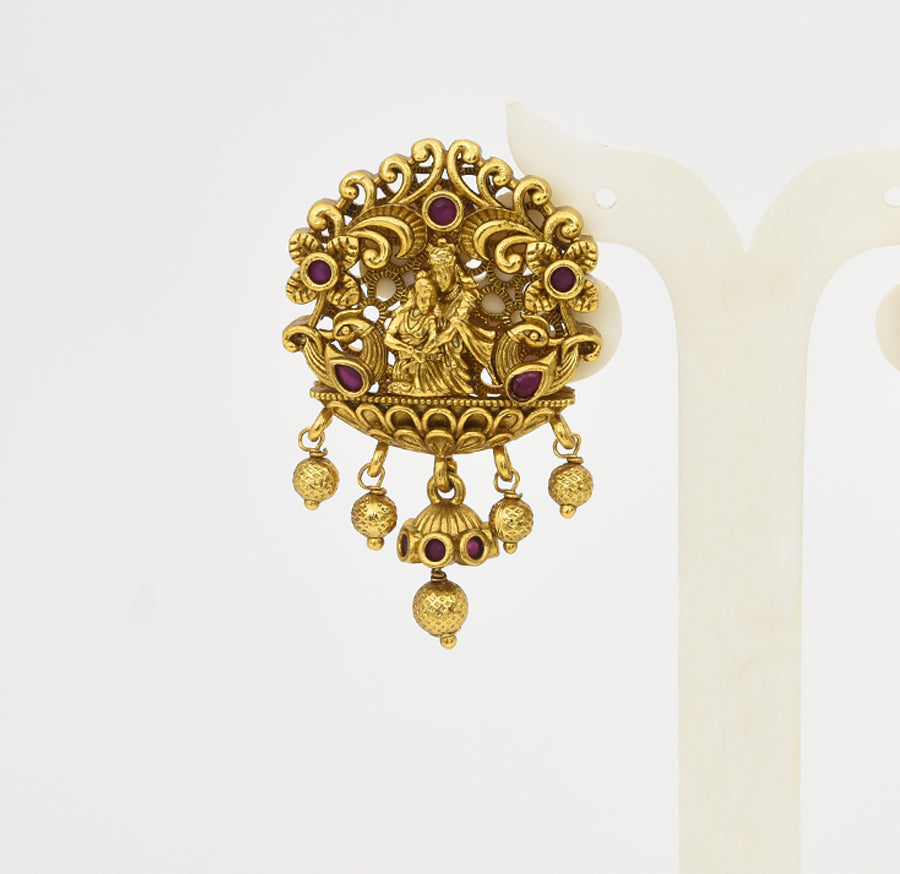 Antique Magenta Krishna Radha Dangler - X051178