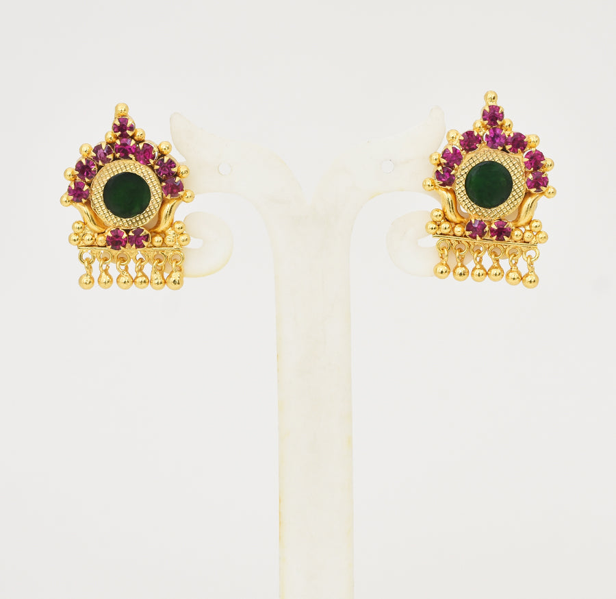 Grand Green Round Palakka Drops - Y011250