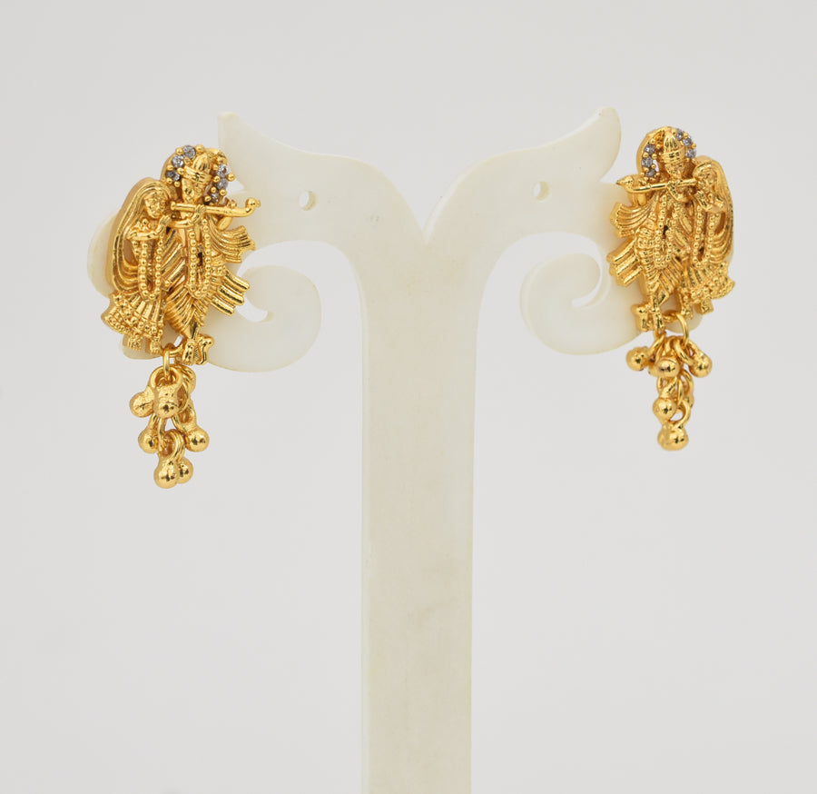 White Krishna Radha Dangler - Y011261