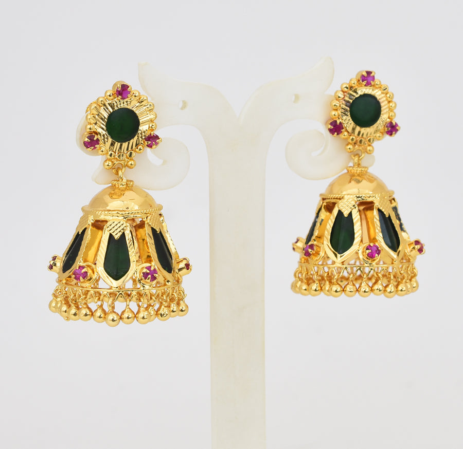 Traditional Green Nagapadam Big Jimmikki - Y011253