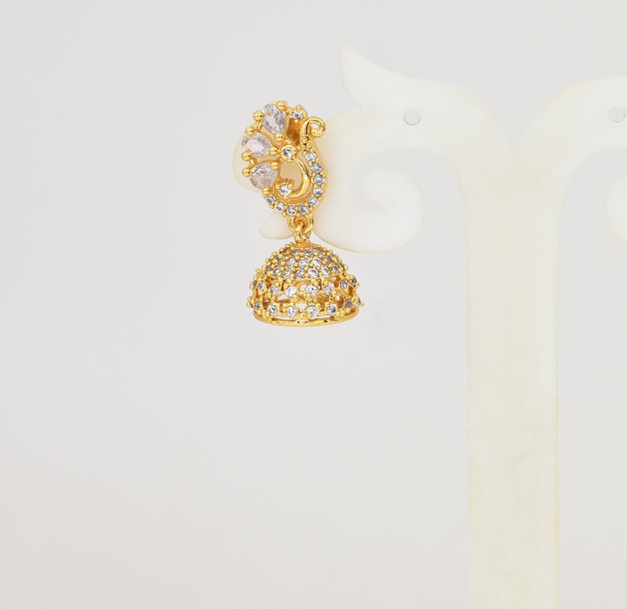 White Paisley Jhumka - Y041345