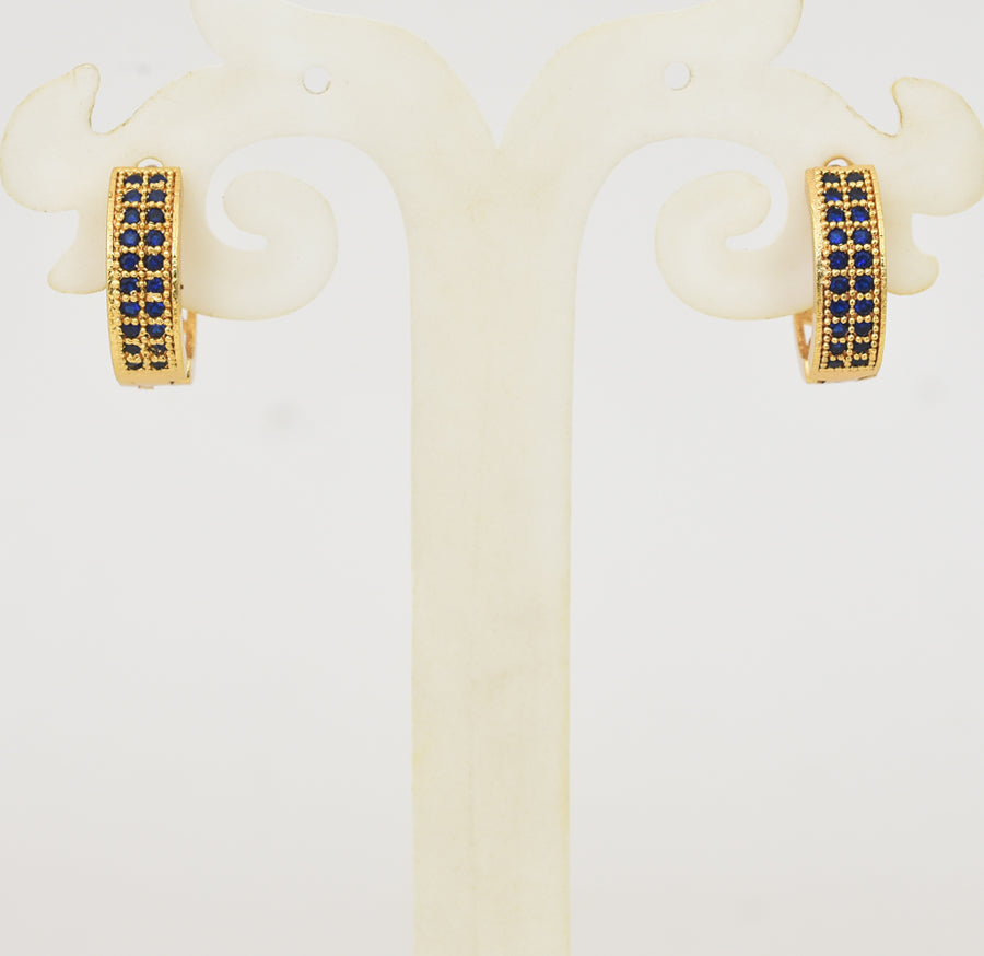 Blue Radiant Hoop Earrings - Y101403