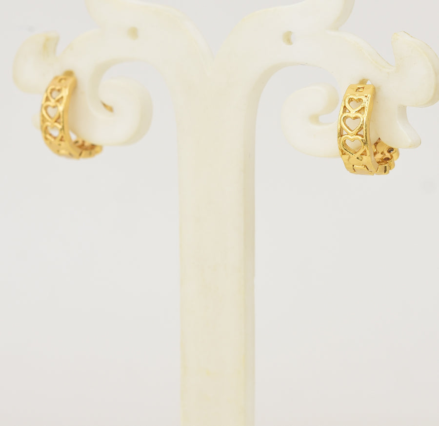 White Lapel Hoop Earrings - Y101399