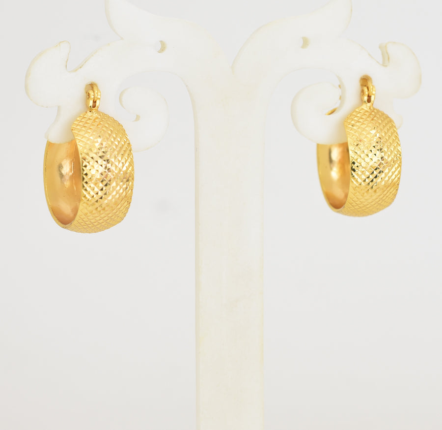 Woven Hoop Earrings - Y101397