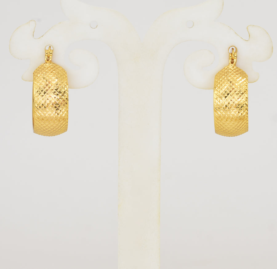 Woven Hoop Earrings - Y101397