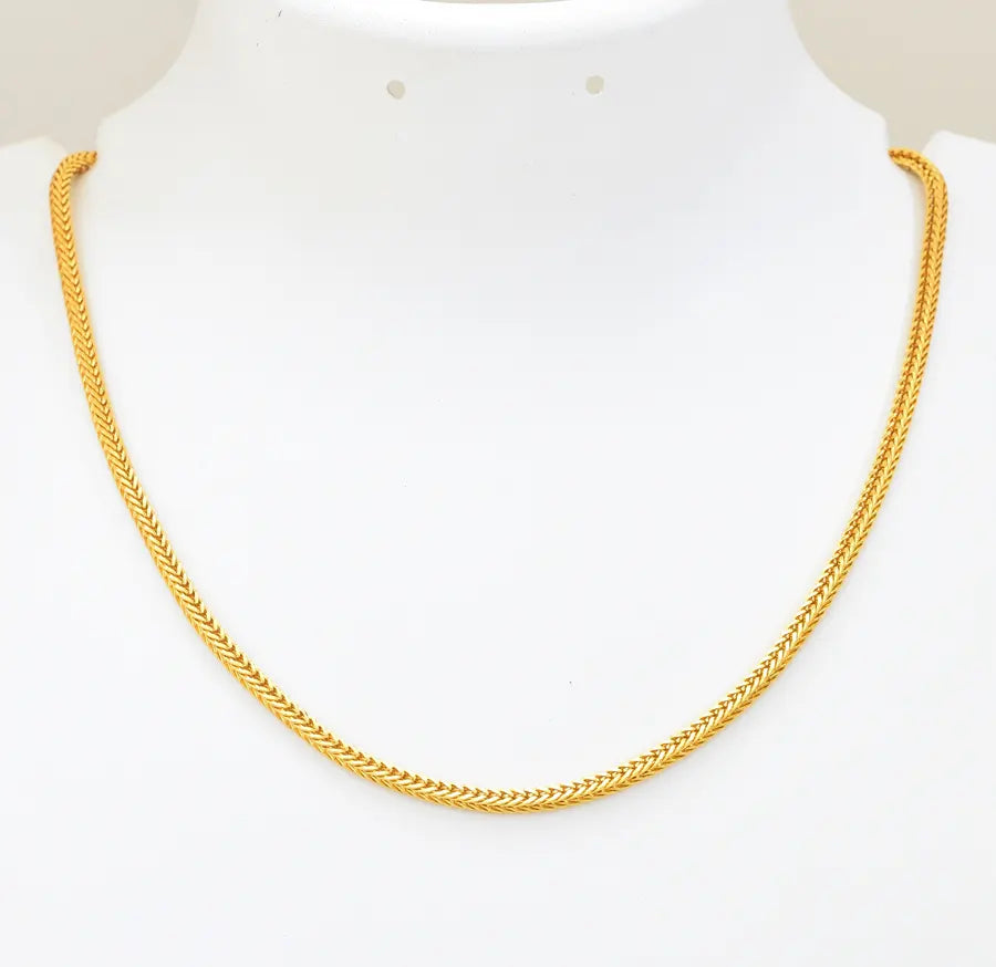 Medium Thick Square Spiga Chain 18 Inches - W03767