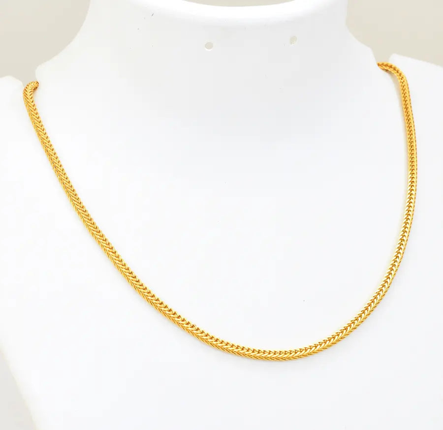 Medium Thick Square Spiga Chain 18 Inches - W03767