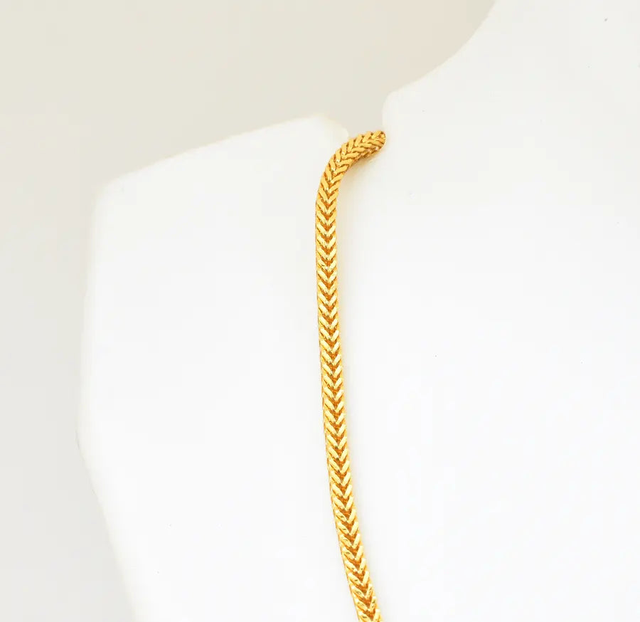 Medium Thick Square Spiga Chain 18 Inches - W03767