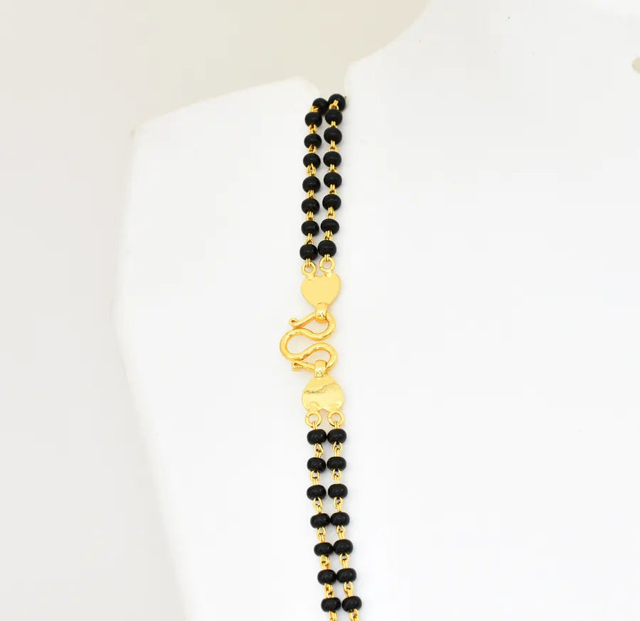 Black Dollar Coin Double Pasi Chain 23 Inches - U12212