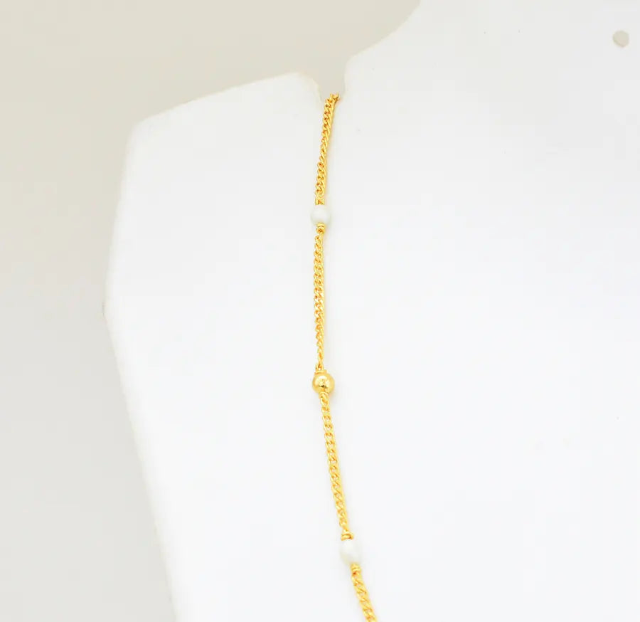 Trendy Pearl Short Necklace - W06844