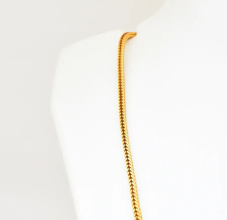 Medium Big Thick Square Spiga Chain 24 Inches - Z111421