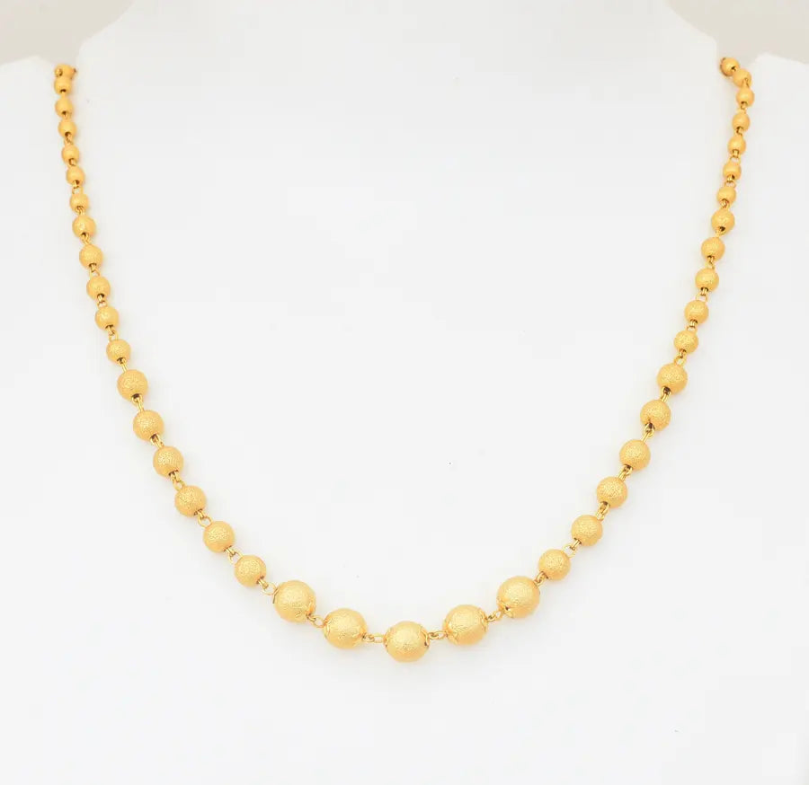 Matte Single Layer Dumbell Necklace - V08591