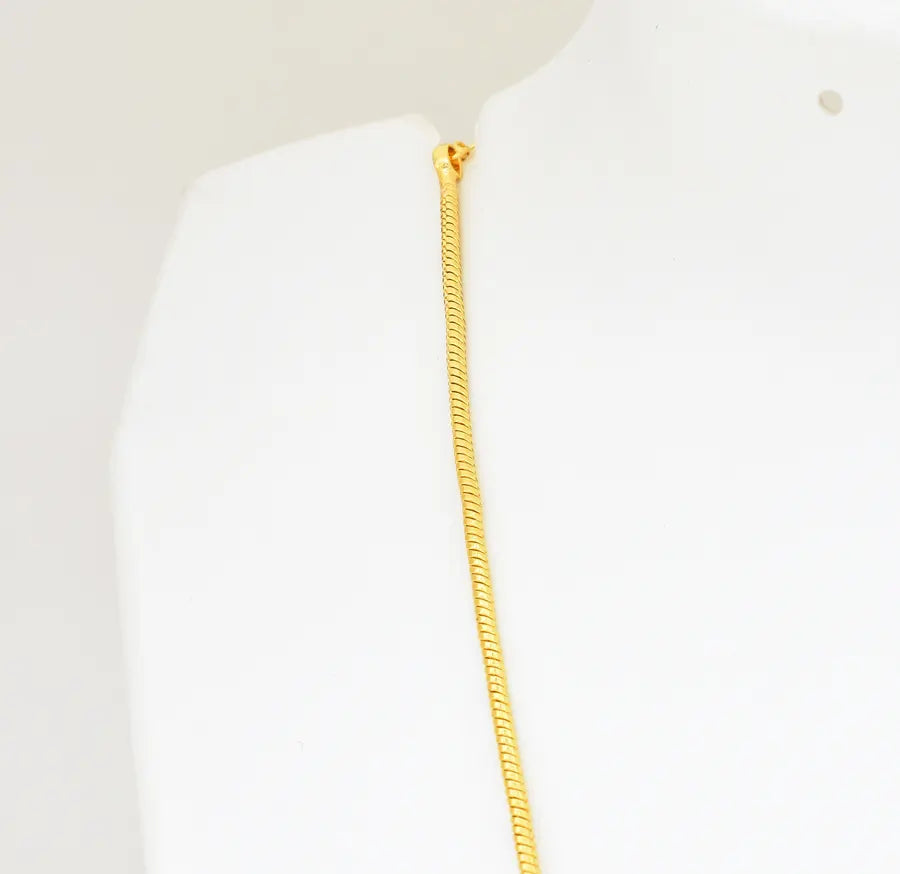 Magenta Jasmine Bud Pendant With Chain - U12220