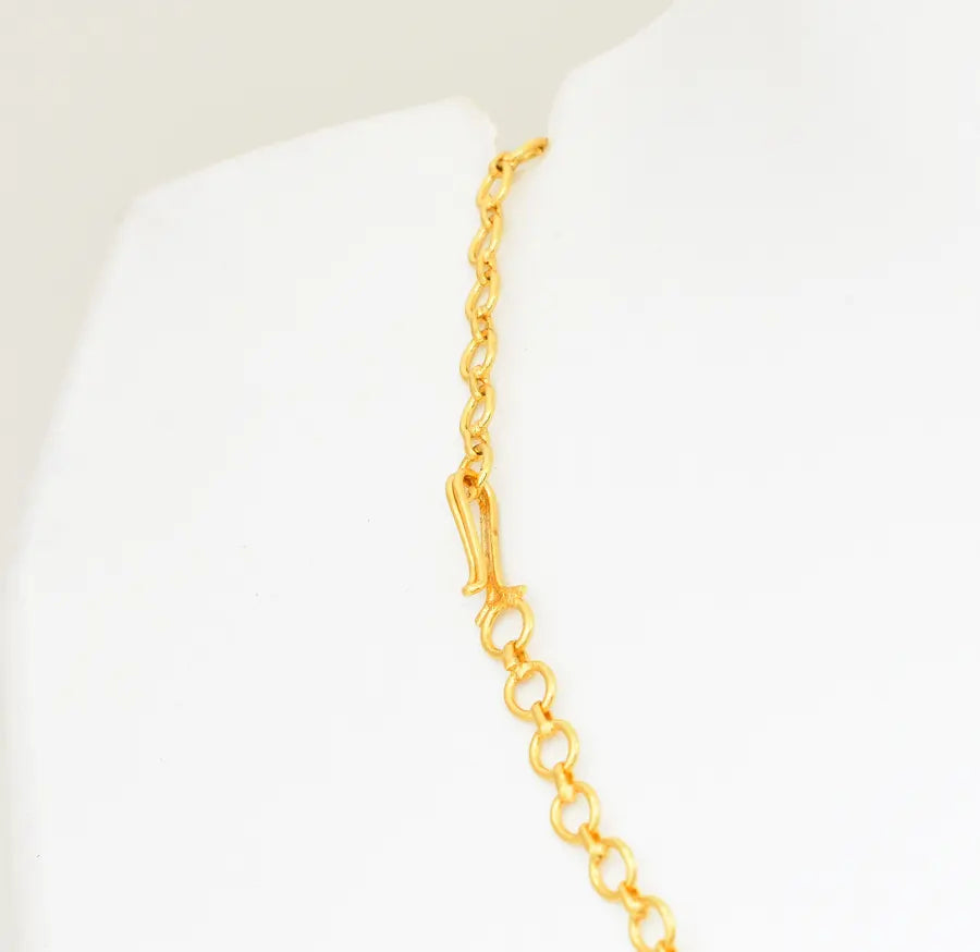 Magenta Coin Long Necklace - U12224