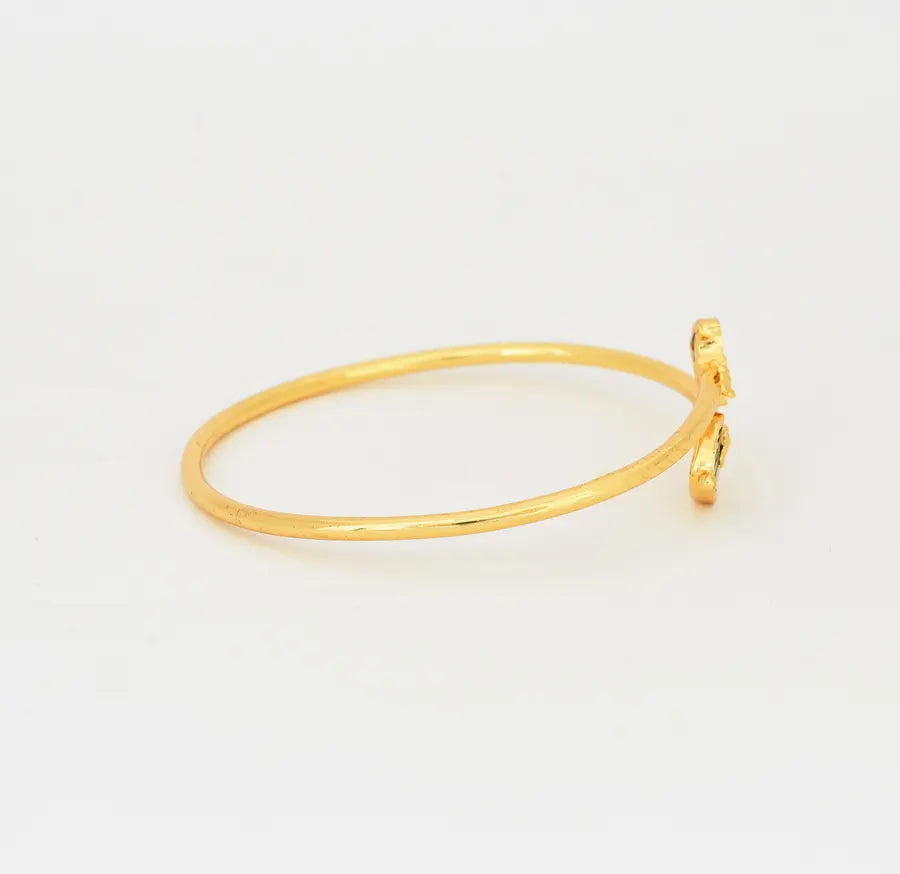 Green Palakka Open Bangle Adjustable - V10665