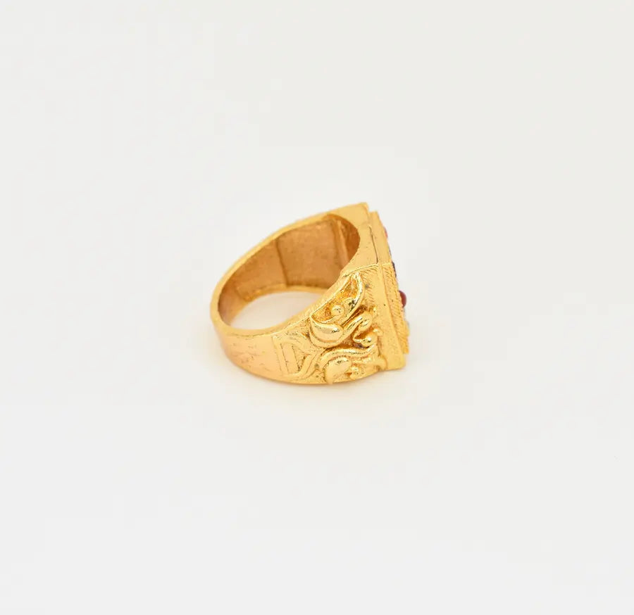 Designer Navaratna Ring - V02336