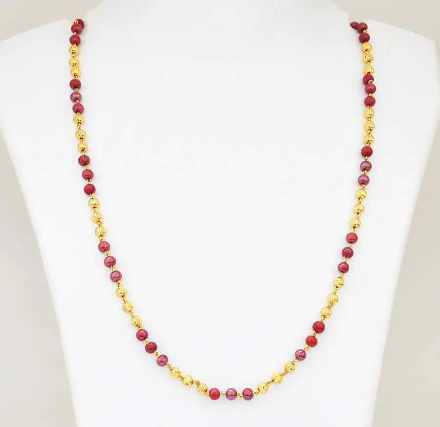 Medium Small Raspberry Belle Chain 24 Inches - V03392