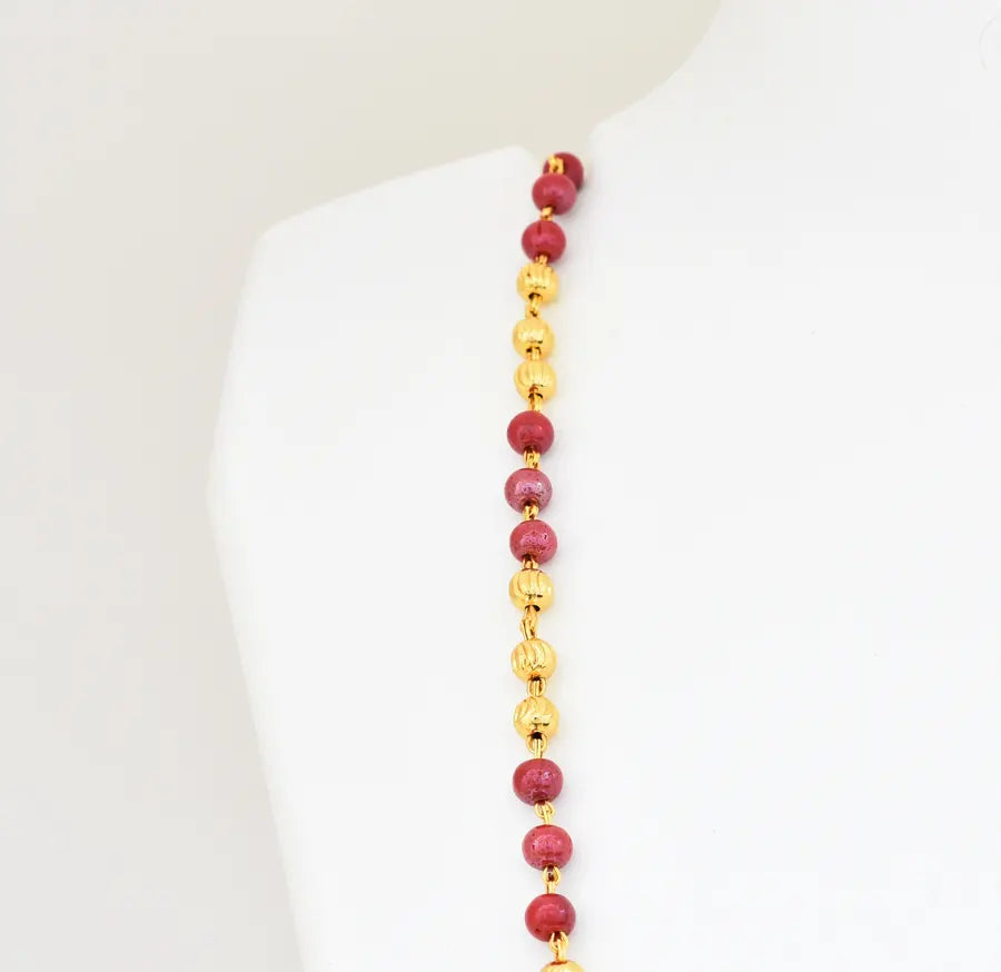 Medium Small Raspberry Belle Chain 24 Inches - V03392
