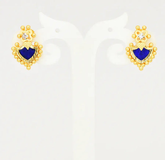Blue Designer Palakka Stud - V03397