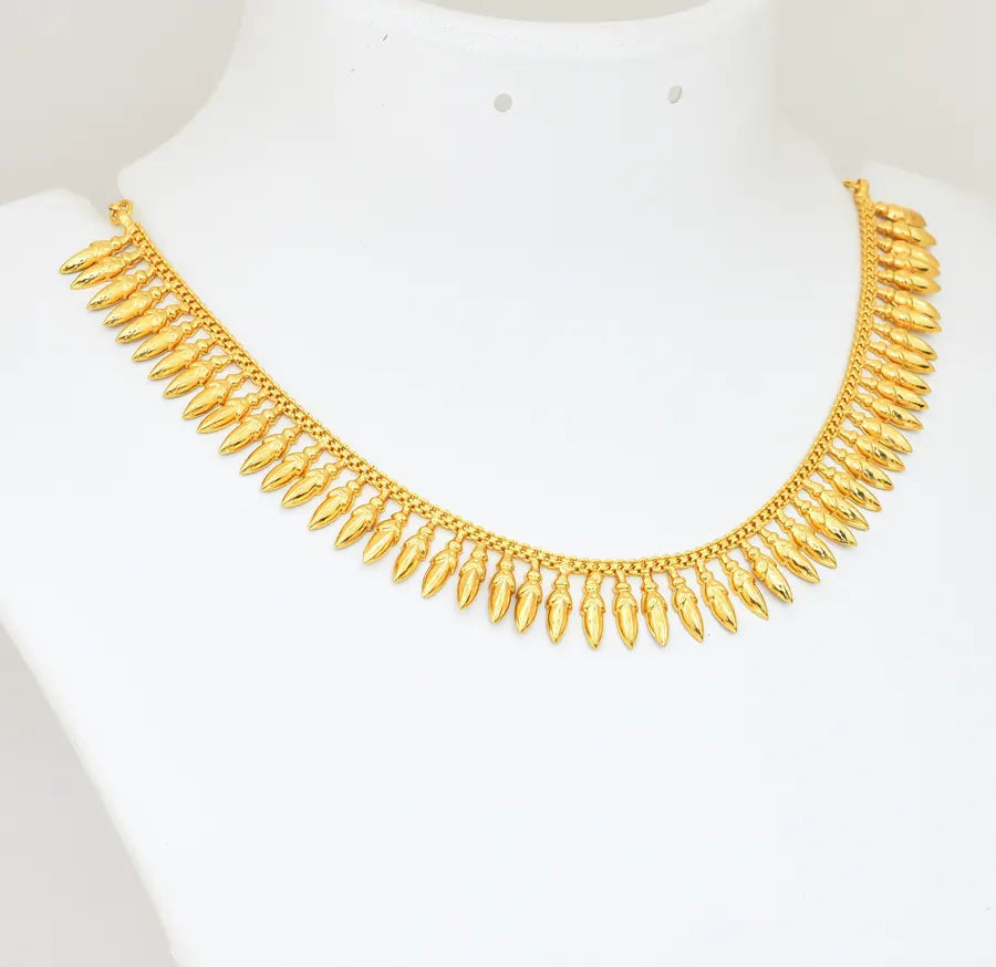 Medium Flower Bud Short Necklace - V08602