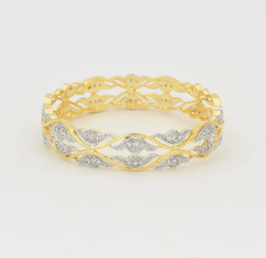 Dual Tone Emily Two Bangles - U0813