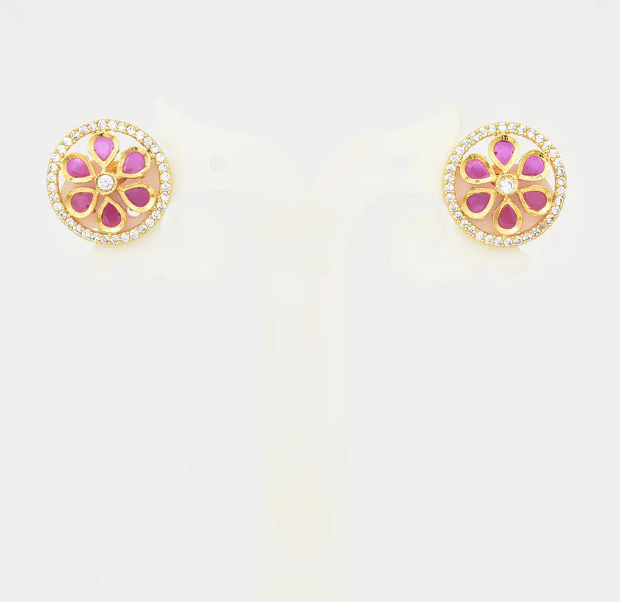 White Magenta Ziva Stud - U0946