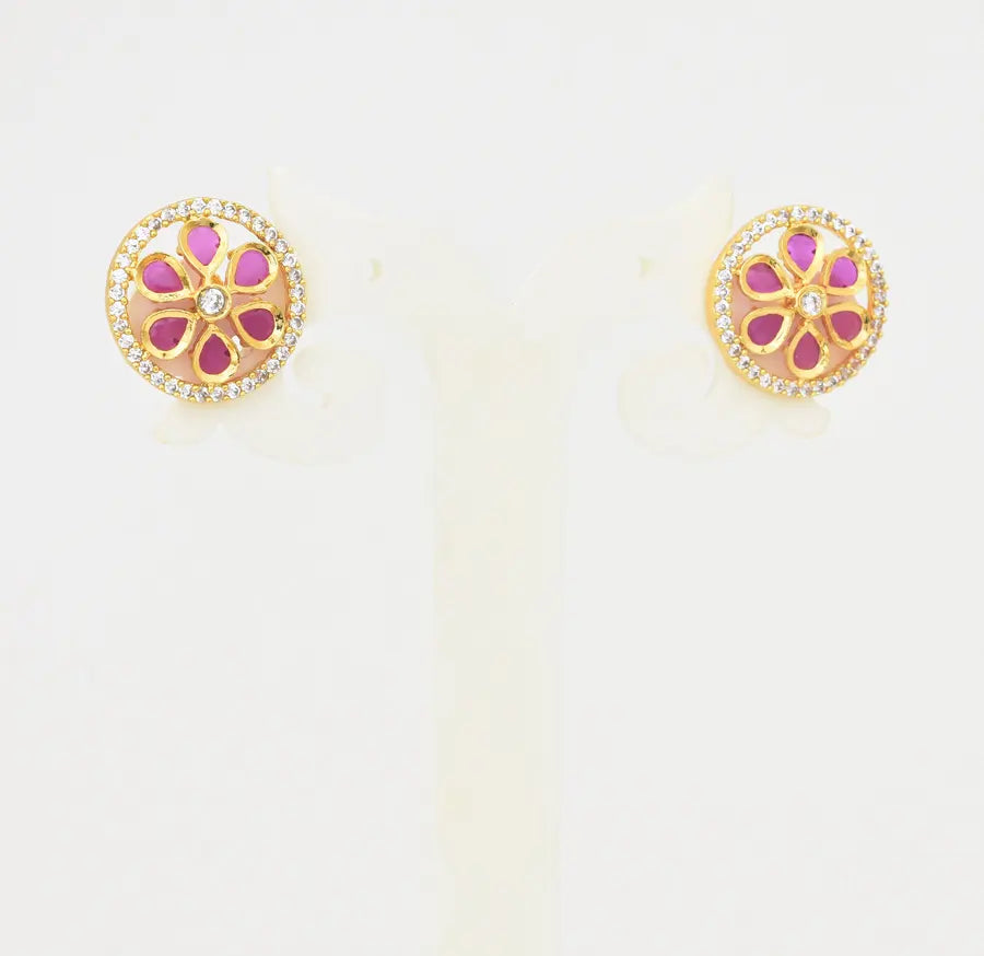 White Magenta Ziva Stud - U0946