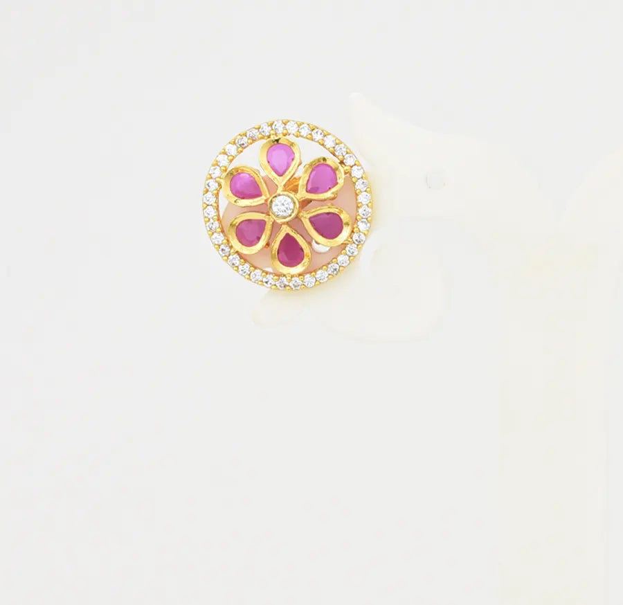 White Magenta Ziva Stud - U0946