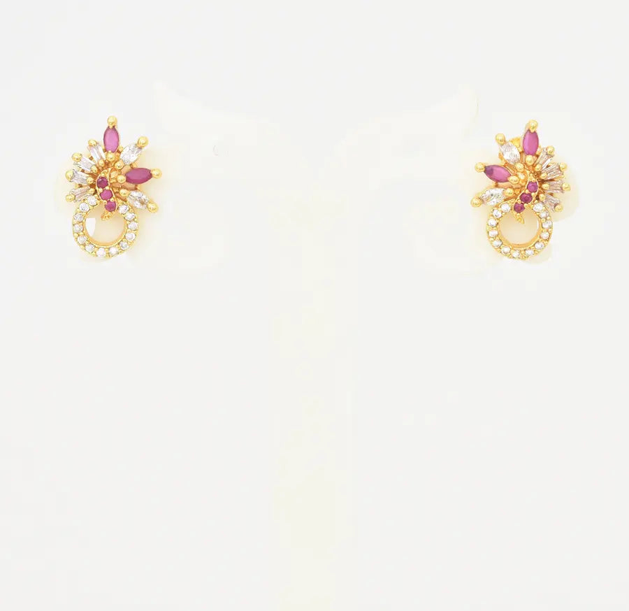 White Magenta Fiora Stud - U0948