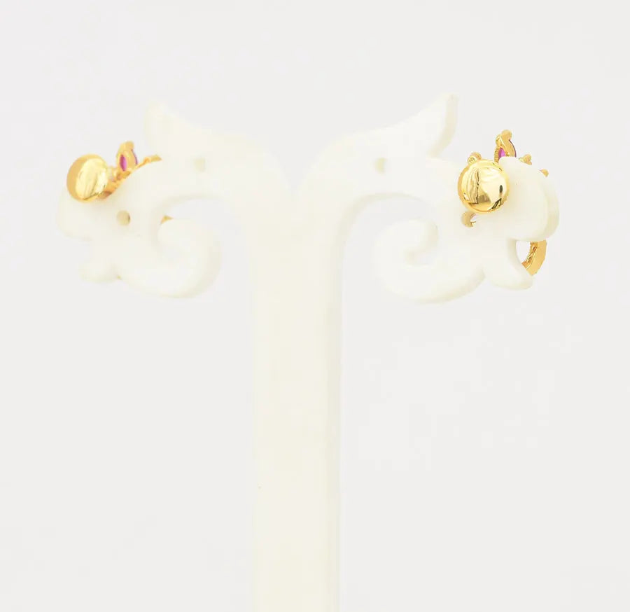 White Magenta Fiora Stud - U0948