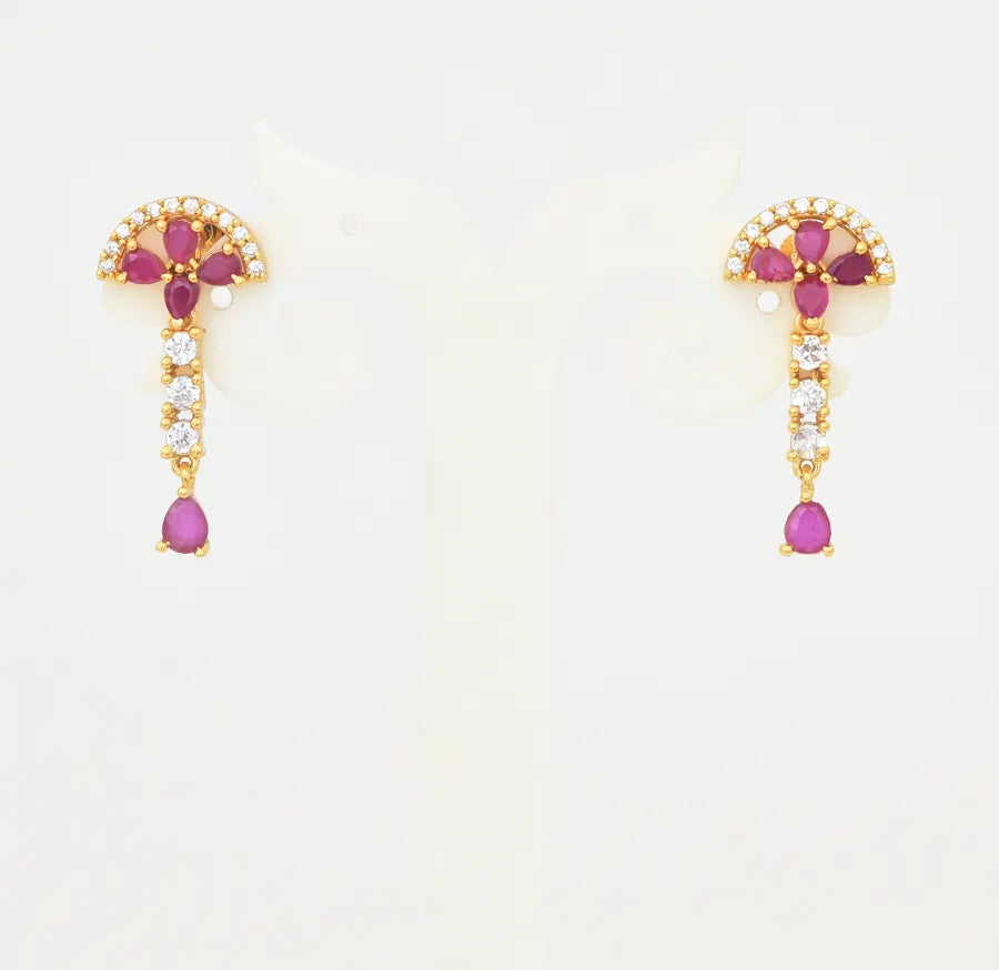 White Magenta Disha Dangler - U0953