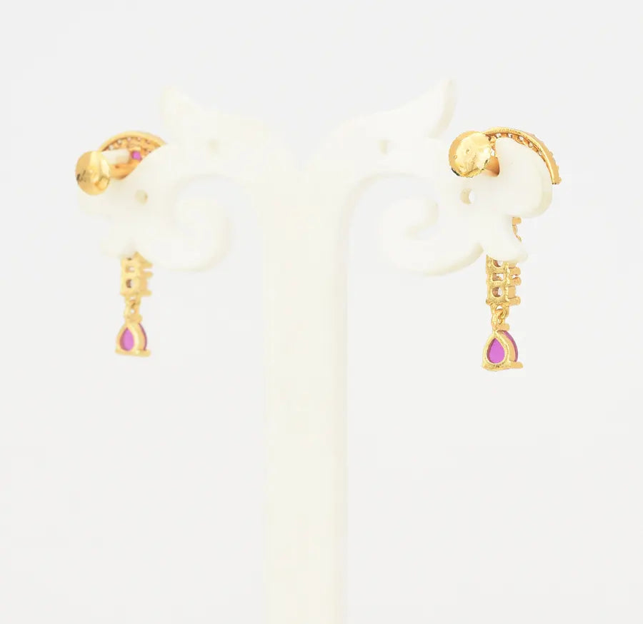 White Magenta Disha Dangler - U0953