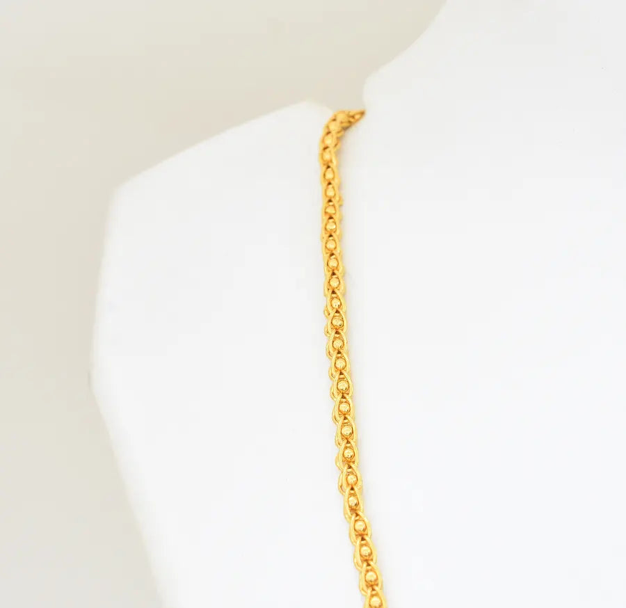 Small Medium Ball Intricate Chain 24 Inches - W09901