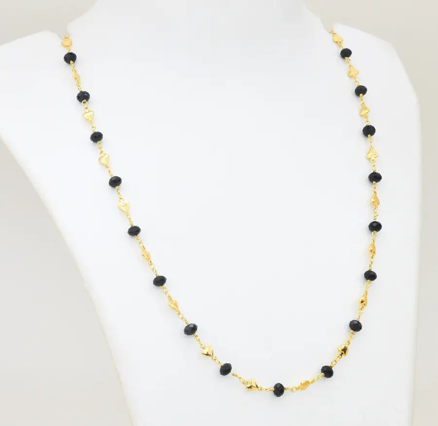Medium Big Black Lovely Chain 24 Inches - W09904