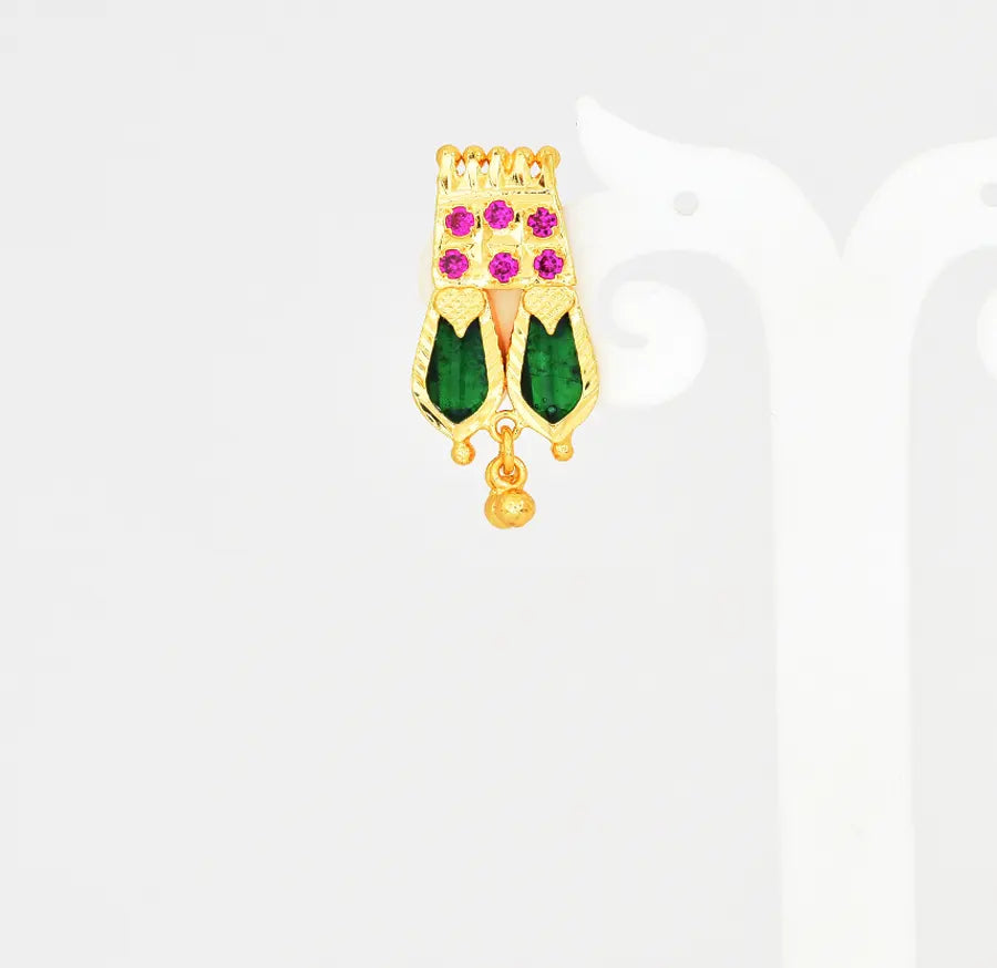 Green Double Nagapadam Drops - V03414