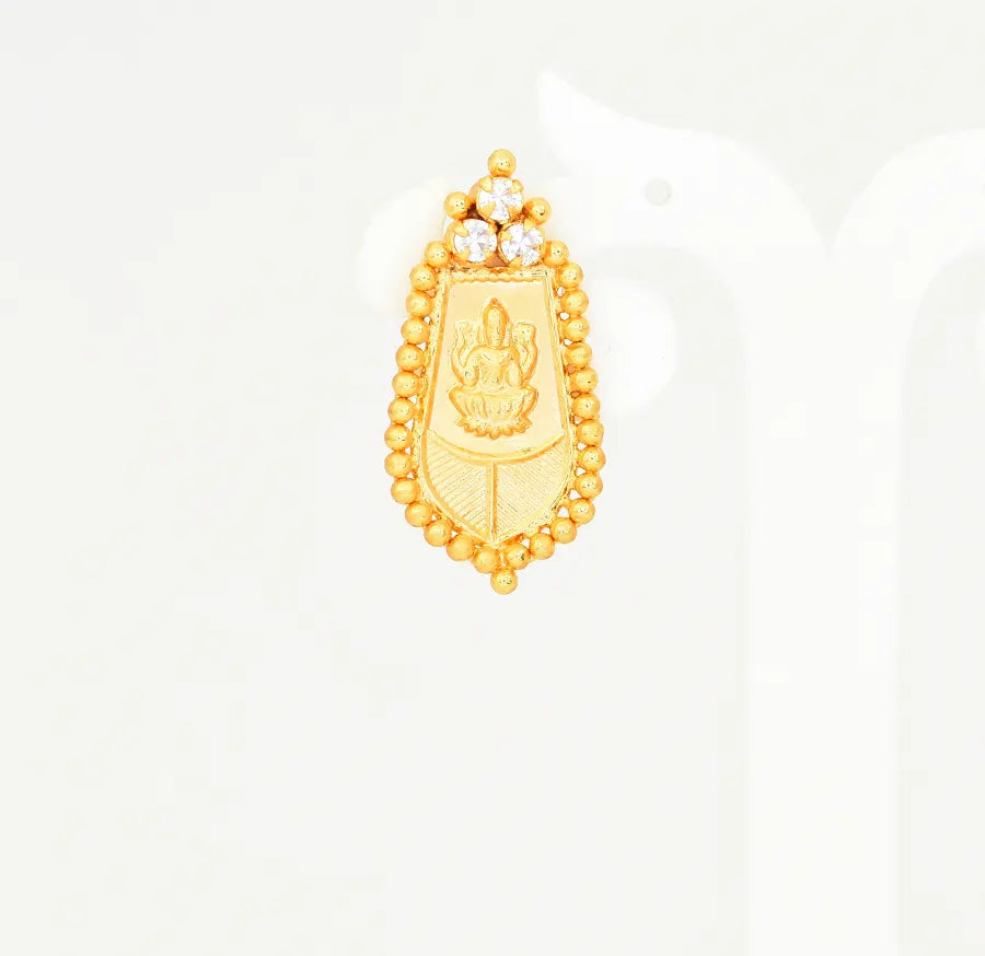 White Laxmi Leaf Stud - V02341