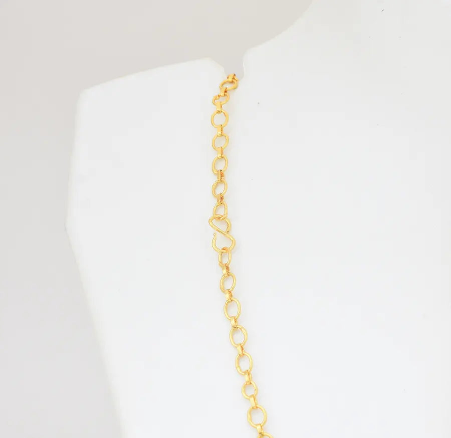 White Magenta Small Kathakali Necklace - V04467