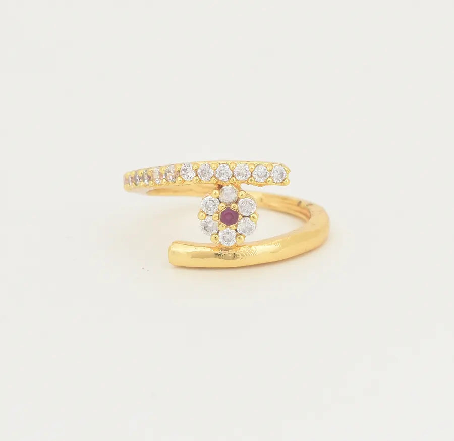 White Magenta Elle Ring - U10128