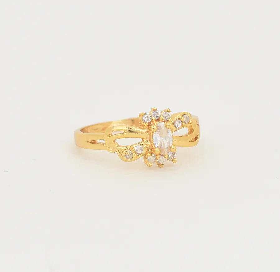 White Ivy Ring - U10131
