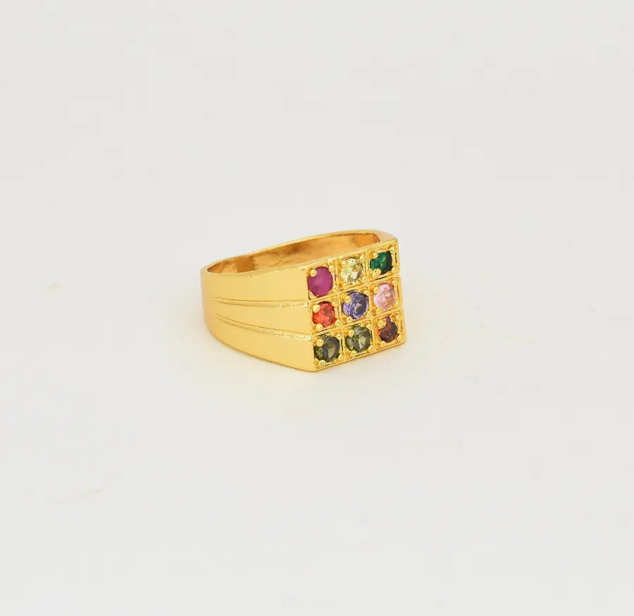 Multi Color Stone Victoria Ring - W08869