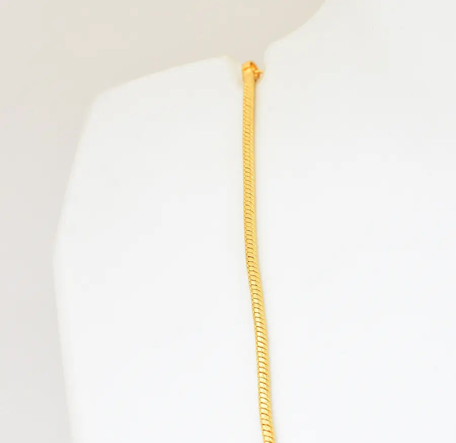 White Lakshmy Big Locket With Chain - V10659