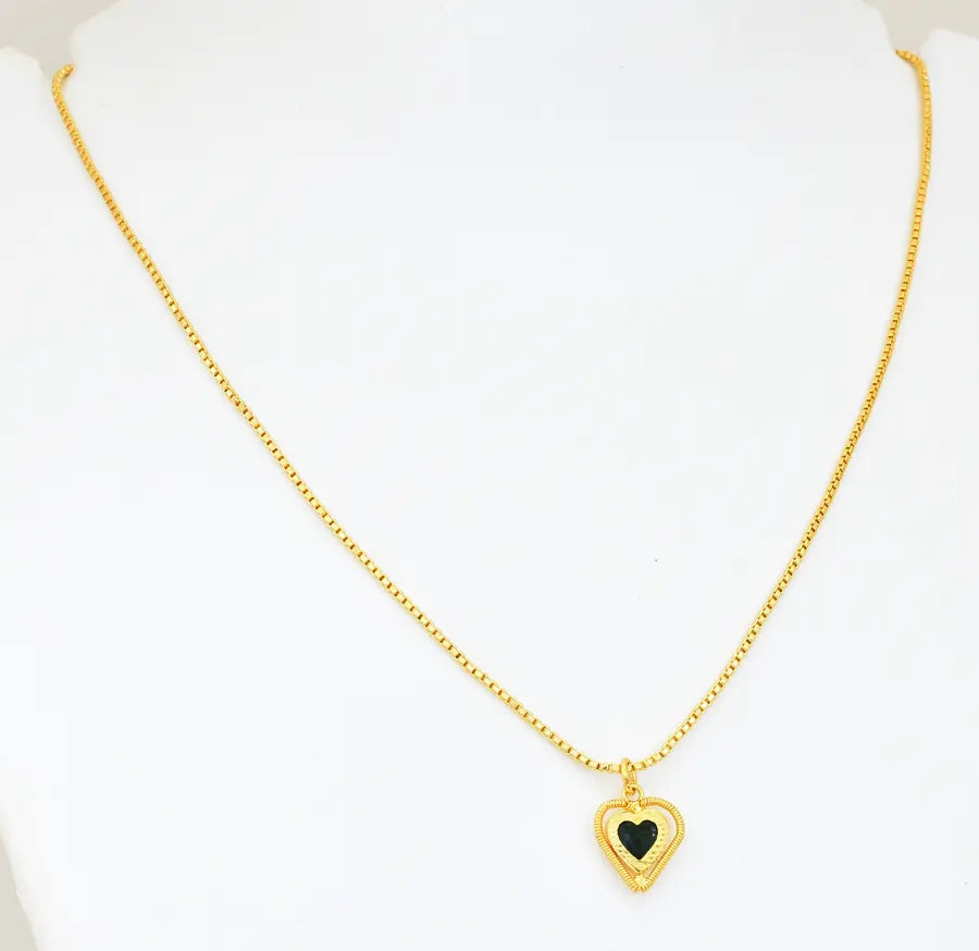 Small Green Lovely Trendy Locket With Chain 18 Inches - V03429