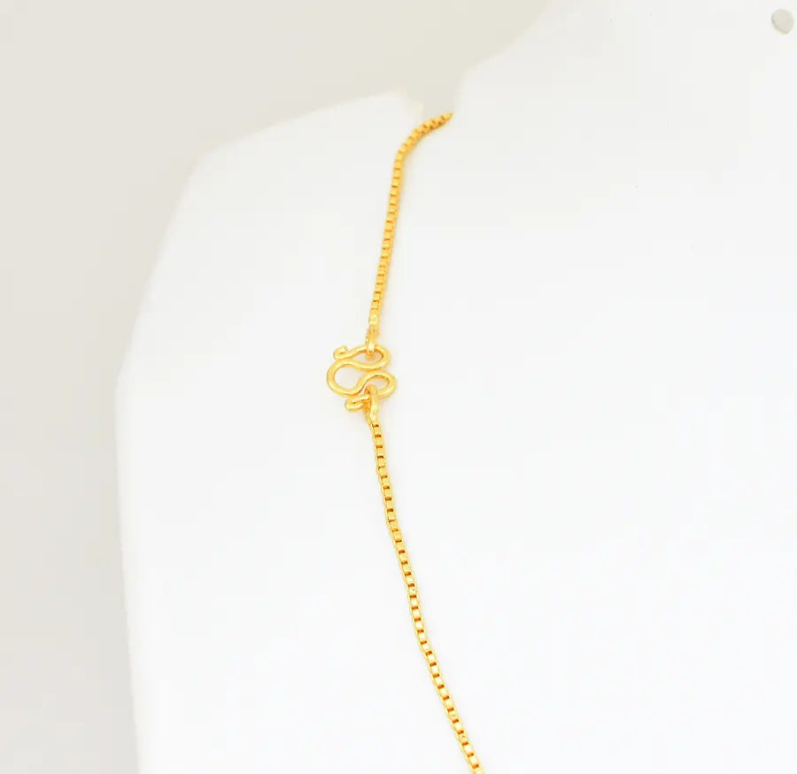 Small Green Lovely Trendy Locket With Chain 18 Inches - V03429