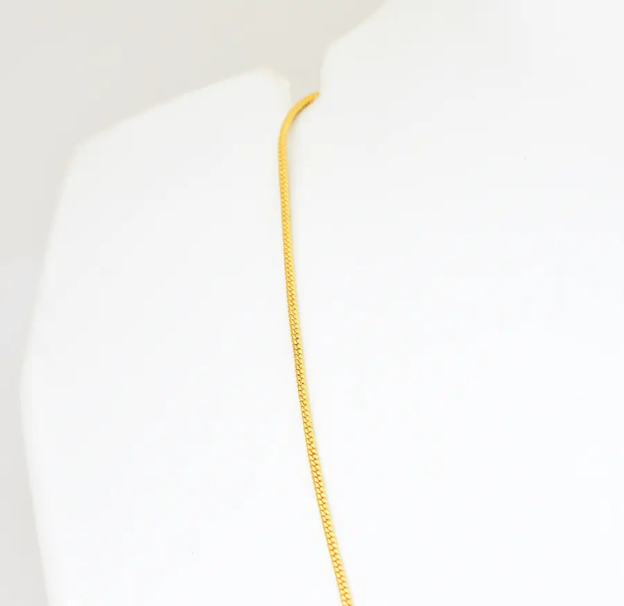 Small Blue Nagapadam Trendy Locket With Chain 18 Inches - V03431