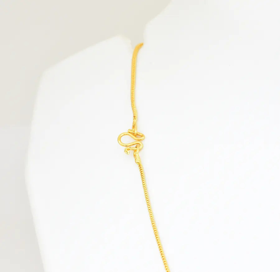 Small Blue Nagapadam Trendy Locket With Chain 18 Inches - V03431