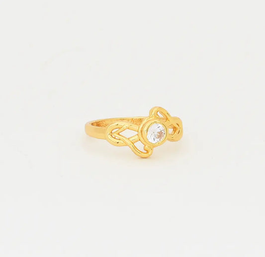 White Claire Ring - W11986